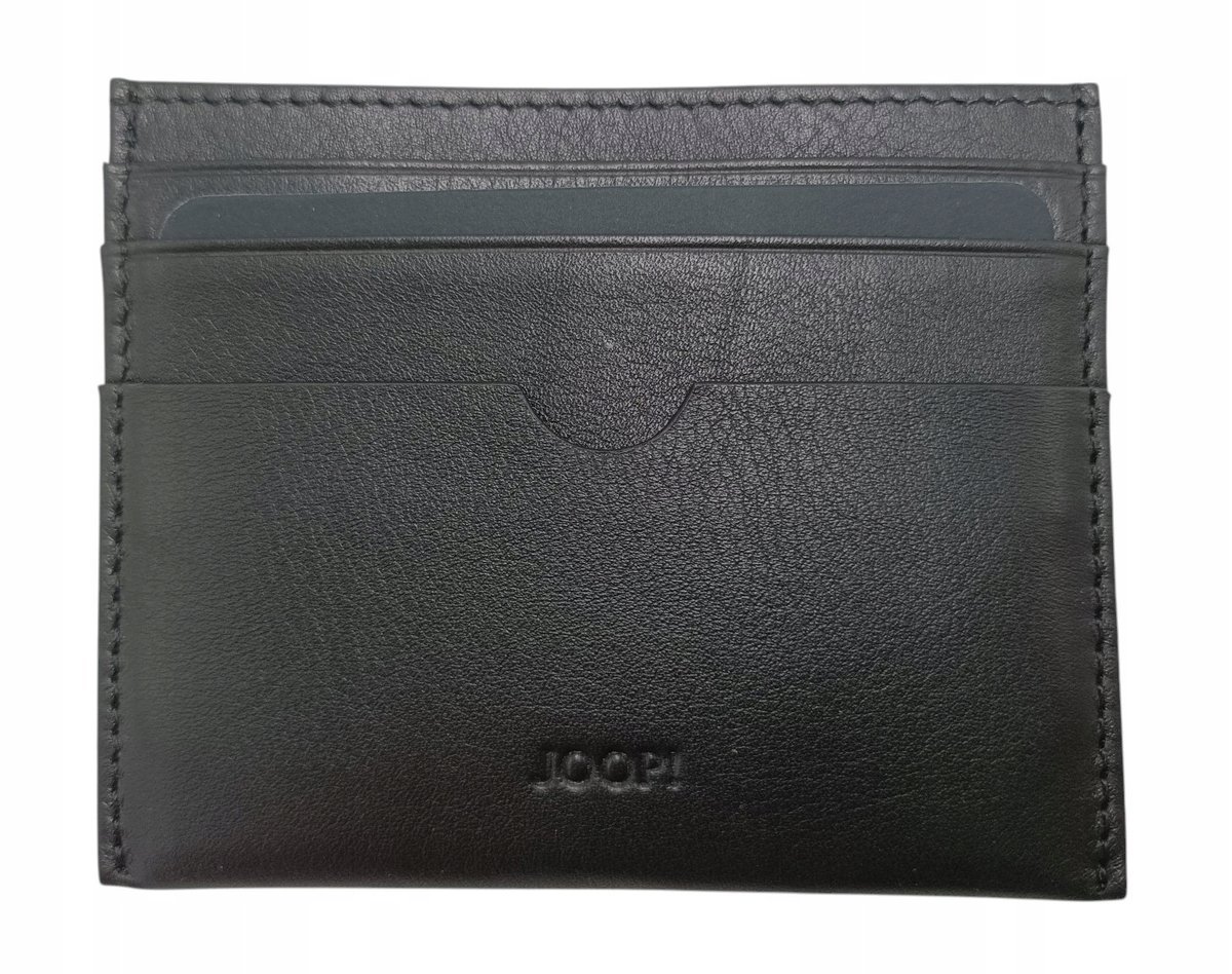 Skórzane etui na karty JOOP! czarne