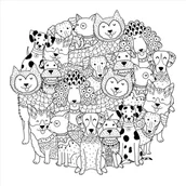 Kolorowanki, wyklejanki - Ozdobna Duża Kolorowanka dla dzieci dorosłych antystresowa na ścianę XXL - miniaturka - grafika 1