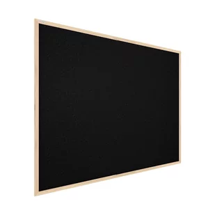 Allboards Tablica korkowa czarny kolor korka (rama drewniana) 90x60 cm TKBLACK96D - Tablice i flipcharty - miniaturka - grafika 1
