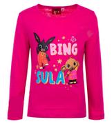 Bluzki damskie - Różowa bluzka dziewczęca na długi rękaw Bing Sula - miniaturka - grafika 1