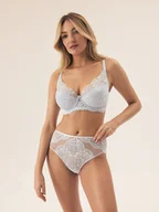 Majtki damskie - Majtki z wysokim stanem Blueberry Esotiq jasno-niebieski M - miniaturka - grafika 1