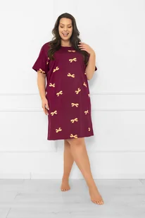 Koszula nocna damska krótki rękaw Kwadro - Italian Fashion - Piżamy damskie - miniaturka - grafika 1