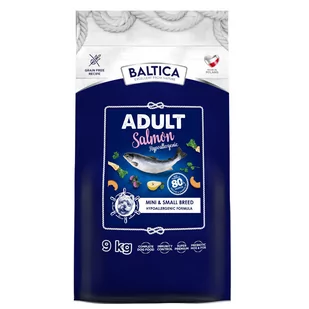 Baltica Adult Salmon Hypoallergenic XS/S 9kg ŁOSOŚ MAŁE RASY - Sucha karma dla psów - miniaturka - grafika 1