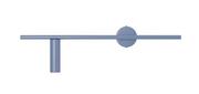 Lampy ścienne - Kinkiet TREVO DUSTY BLUE (lewy) 1104C16 - Aldex - miniaturka - grafika 1
