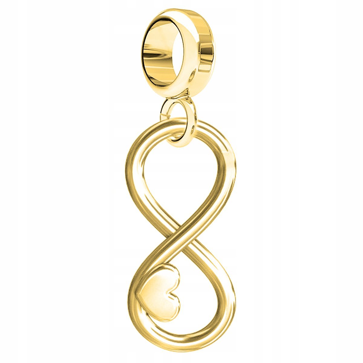 Charms wiszący złoty Nieskończoność srebro