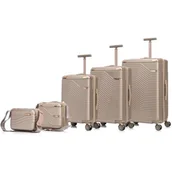 Walizki - Zestaw walizek SEMI LINE T5808-0 Szampański - miniaturka - grafika 1