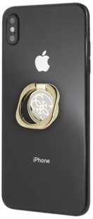 Guess Metal Ring Stand 4G - Magnetyczny uchwyt na palec do telefonu z funkcją standu (złoty/biały) - Pozostałe akcesoria do telefonów - miniaturka - grafika 3
