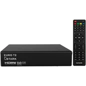 Tunery DVB-T - Ostark Euro T2 Odbiornik naziemny TDT TDT2 FTA DVB-T2 DVB-C, H265 HEVC Full HD PVR, Dual USB, Dual LNB dla dwóch telewizorów, SCART, HDMI koncentryczny - miniaturka - grafika 1