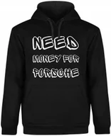 Bluzy męskie - BLUZA MĘSKA Z KAPTUREM MOTORYZACYJNA PORSCHE 911 PREZENT CZARNA R-3XL A577 - miniaturka - grafika 1