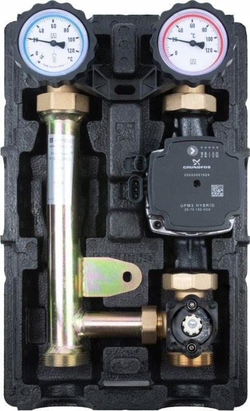 Afriso Grupa pompowa MK DN25 z zaworem 3-drogowym mieszającym z pompą Grundfos UPM3 HYBRID 25-70. DWZ