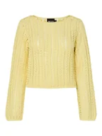 Swetry damskie - Pieces Sweter "Siri" w kolorze żółtym - miniaturka - grafika 1