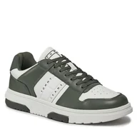 Półbuty męskie - Sneakersy Tommy Jeans Tjm Leather Cupsole 2.0 EM0EM01283 Pewter Green/ Ecru 0K4 - miniaturka - grafika 1