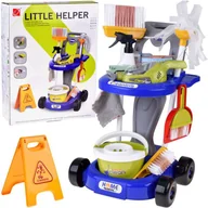 Zabawy w naśladowanie dorosłych - Zestaw sprzątający dla dzieci - wózek z akcesoriami i odkurzacz ZA5873 EDUKAMP - miniaturka - grafika 1