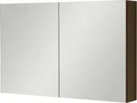Szafki łazienkowe - Szafka łazienkowa z lustrem wenge mat 100x65cm FOKUS - miniaturka - grafika 1