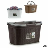 Kosze na bieliznę - Kosz na pranie Stefanplast Elegance plastikowy 35 L 57,5 x 29 x 36,5 cm (15 sztuk) - miniaturka - grafika 1