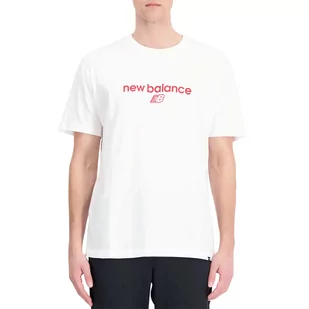 Koszulka New Balance MT33529WT - biała - Koszulki męskie - miniaturka - grafika 1