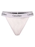 Majtki damskie - Calvin Klein Stringi Kobiety Sztuczne włókno lila jednolity, S - miniaturka - grafika 1