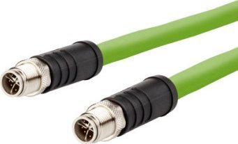 Metz METZ CONNECT Kabel połączeniowy M12 męski -M12 męski, 8-biegunowy z kodem X, prosty-prawy, łańcuch nadążny, 5 m
