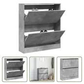 Szafki na buty - The Living Store Szafka na buty betonowa szara 80x21x87,5 cm materiał drewnopochodny - miniaturka - grafika 1
