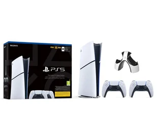 Sony PlayStation 5 Digital Slim D Chassis PS5 1TB + Dodatkowy Pad Biały + Ładowarka Cobra P5G12 - Konsole Playstation - miniaturka - grafika 1