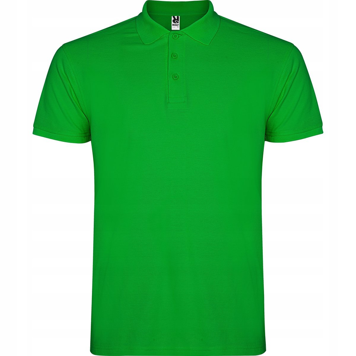 Koszulka POLO Męska Bawełna PIQUE Roly STAR 6638 ZIELONA Grass M