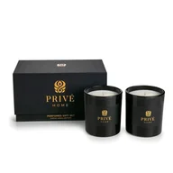 Świece - Zestaw 2 czarnych świec zapachowych Privé Home Lemon Verbena/Mimosa-Poire - miniaturka - grafika 1