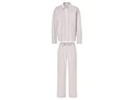 Piżamy damskie - esmara® Piżama damska z bawełny (Beżowy/ biały, XS (32/34)) - miniaturka - grafika 1