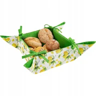 Dekoracje domu - Koszyk 23 x 23 x 7 na Pieczywo Bawełna Lemon - miniaturka - grafika 1