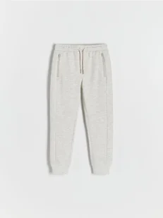 Reserved - Bawełniane spodnie jogger - beżowy - Spodnie i spodenki dla chłopców - miniaturka - grafika 1