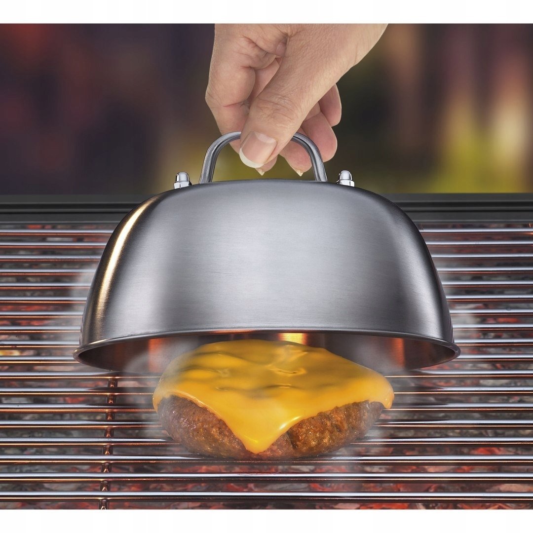 Kuchenprofi Pokrywka do grillowania burgerów BBQ, stal nierdzewna, śred. 16 x 9,5 cm