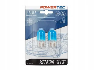 Żarówka Powertec Xenon Blue W21/5W T20 12V 21/5W - Żarówki samochodowe - miniaturka - grafika 1