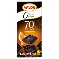 Zdrowa żywność - Valor Czekolada z pomarańczą bez dodatku cukrów 100 g - miniaturka - grafika 1