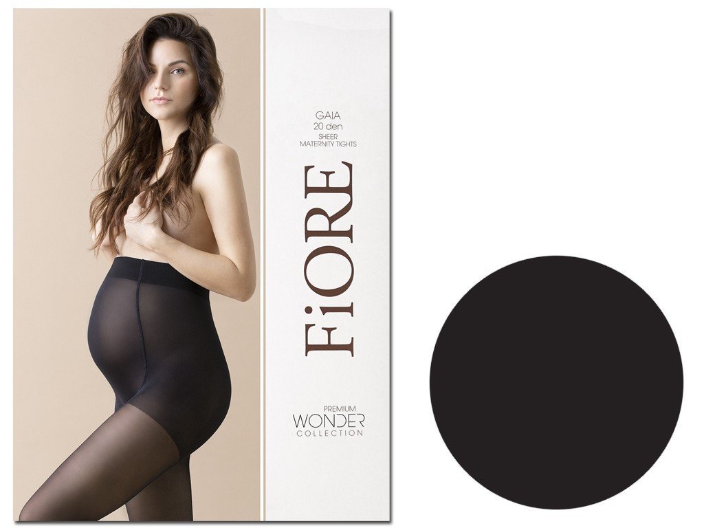 Rajstopy Ciążowe Gładki 20 Den Płaski Szew Black 2