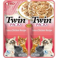 Mokra karma dla kotów - Karma dla kota INABA Twin Tuna & Chicken (2 x 40 g) - miniaturka - grafika 1