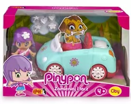 Lalki dla dziewczynek - EPEE PinyPon City Samochód z laleczką 7cm FPP16611 - miniaturka - grafika 1