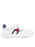 Buty dla dziewczynek - Tommy Hilfiger Sneakersy T1X9-33841-1355X S Biały - miniaturka - grafika 1