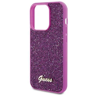 Etui Guess Disco Metal Script na iPhone 15 Pro - różowe - Etui i futerały do telefonów - miniaturka - grafika 5