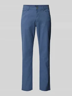 Chinosy o kroju tapered fit z fakturowanym wzorem - Spodnie męskie - miniaturka - grafika 1