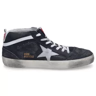 Trampki damskie - Golden Goose Trampki wysokie MID STAR  Dziurkowane Used niebieskie-kombi - miniaturka - grafika 1