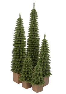 Choinka Sztuczna Świerk Zakopiański SLIM w kwadratowej donicy 120 cm X-CHOINKA - Choinki - miniaturka - grafika 1