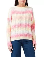 Swetry damskie - myMo Damski sweter z dzianiny, żółty, różowy, wielokolorowy, M-L - miniaturka - grafika 1