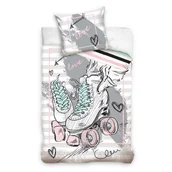 Pościel - Pościel bawełniana Łyżworolki Roller Dance, 140 x 200 cm, 70 x 90 cm - miniaturka - grafika 1