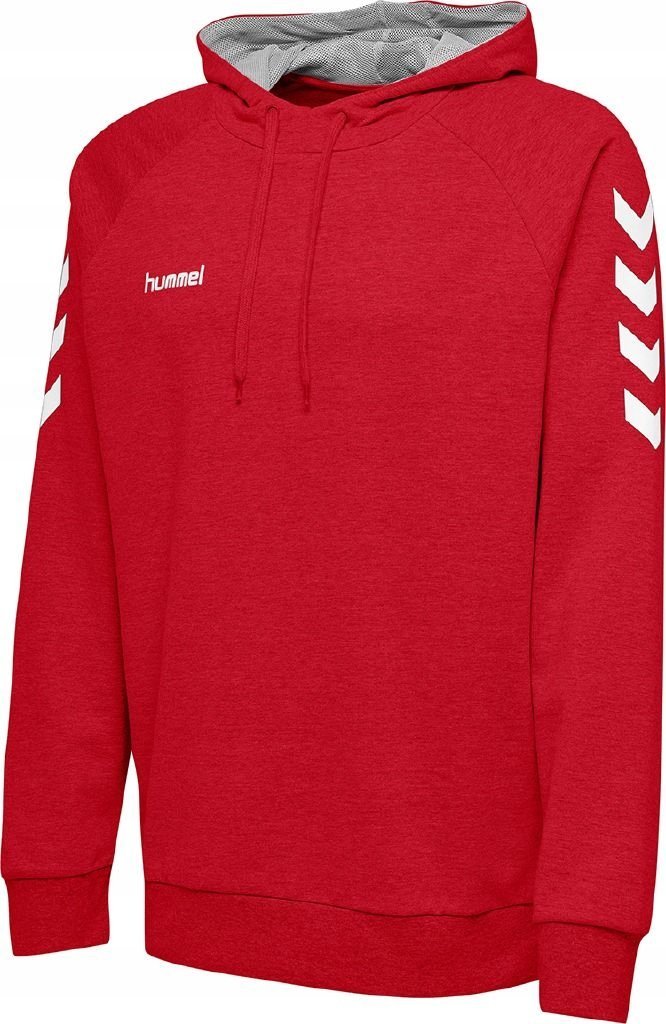 Bluza Hummel czerwona bawełniana z kapturem długi rękaw rozmiar XS
