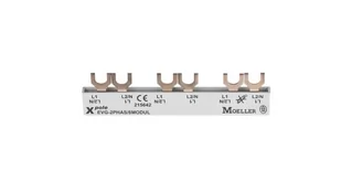Eaton Szyna łączeniowa 2P 63A 10mm2 widełkowa (6 mod.) EVG-2PHAS/6MODUL 215642 215642 - Bezpieczniki elektryczne - miniaturka - grafika 1
