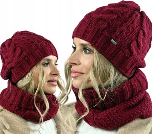 BORDOWA czapka damska dziana SMERFETKA POLSKI PRODUCENT modny fason - A4 - Czapki damskie BORDOWA czapka damska dziana SMERFETKA POLSKI PRODUCENT modny fason - A4 - Czapki damskie - miniaturka - grafika 1