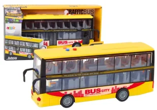Autobus piętrowy 1:16 ze światłem i dźwiękiem - Leantoys - Samochody i pojazdy dla dzieci - miniaturka - grafika 1