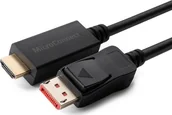 Złącza, przejściówki, adaptery - Adapter AV MicroConnect DisplayPort - HDMI czarny (4K Displayport 1.4 to HDMI) - miniaturka - grafika 1