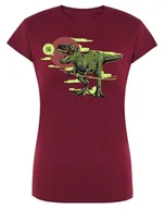 Koszulki i topy damskie - T-Shirt kolorowy nadruk DINOZAUR Rozm.XL - miniaturka - grafika 1