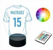 Lampy stojące - Lampka nocna NA BIURKO LED imię KOSZULKA PIŁKARSKA - miniaturka - grafika 1