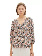 Bluzki damskie - Damska bluzka TOM TAILOR ze wzorem, 32369-mały szary tie-dye w kwiaty, 32 - miniaturka - grafika 1